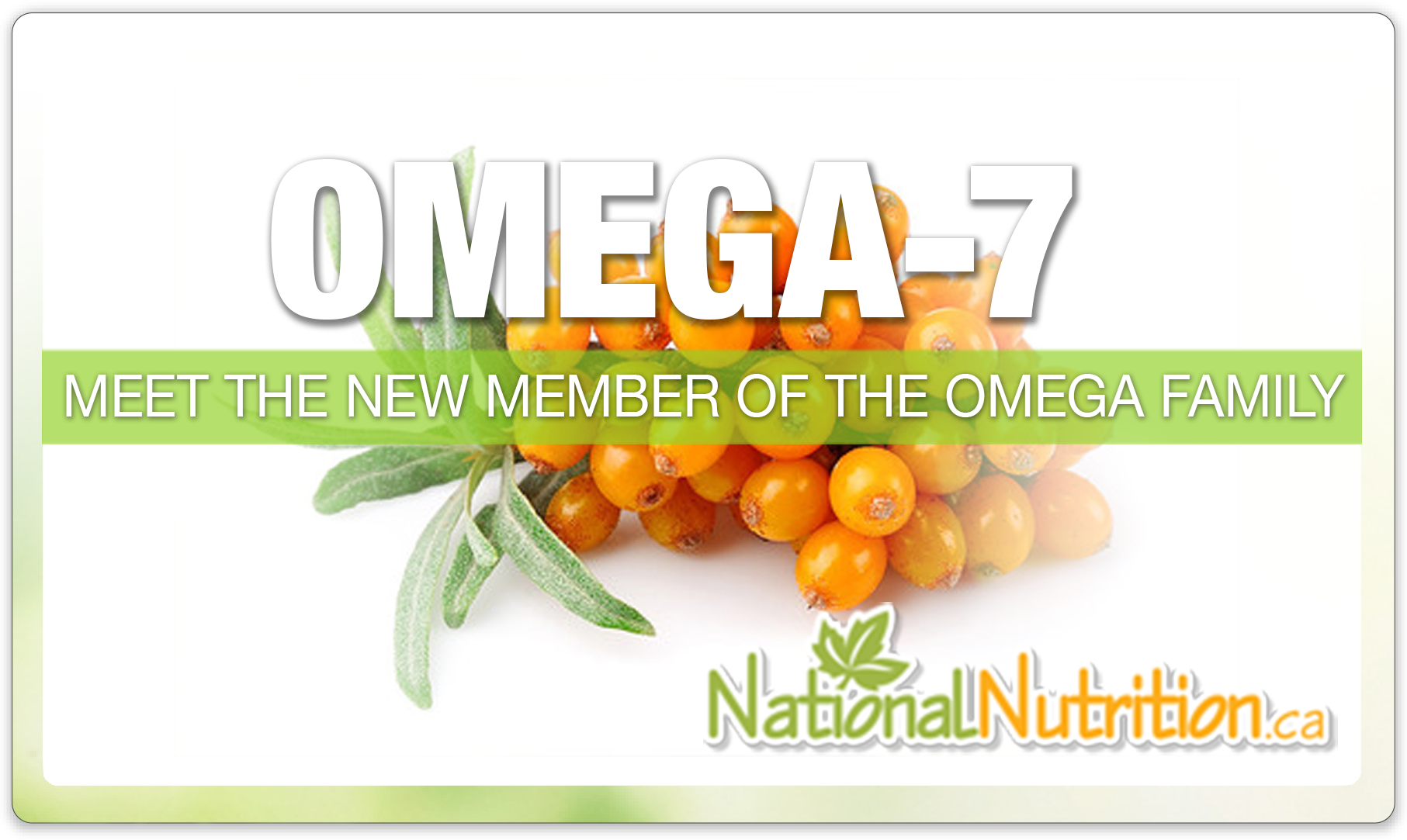 Omega 7  - National Nutrition Articles