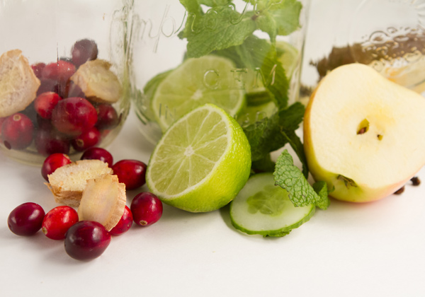 Mint + Lime Zest Infused Water