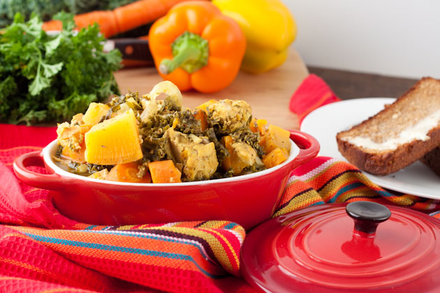 Slow Cooked Rutabaga Chicken Stew